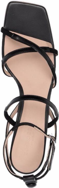 Scarosso Sally leren sandalen Zwart