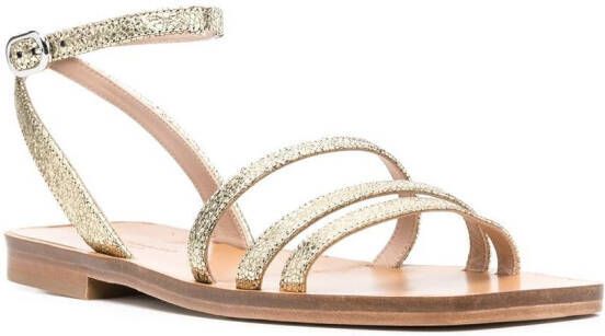 Scarosso Sarah leren sandalen Geel