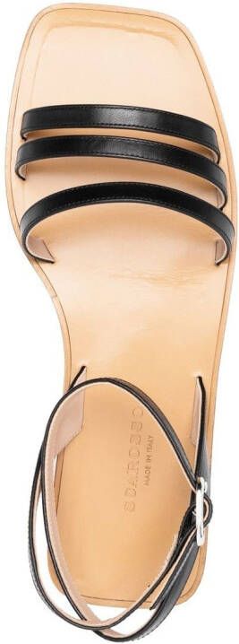 Scarosso Sarah leren sandalen Zwart