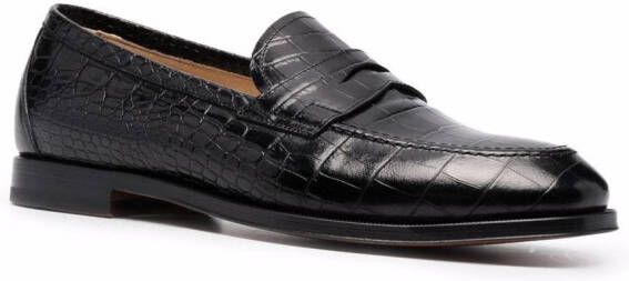 Scarosso Stefano leren loafers Zwart