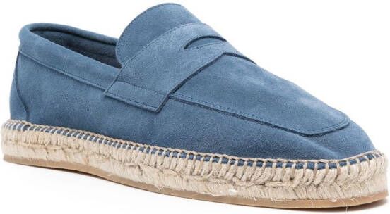 Scarosso Suède espadrilles Blauw