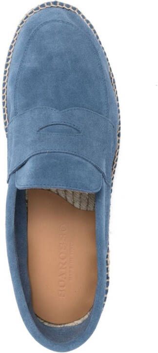 Scarosso Suède espadrilles Blauw