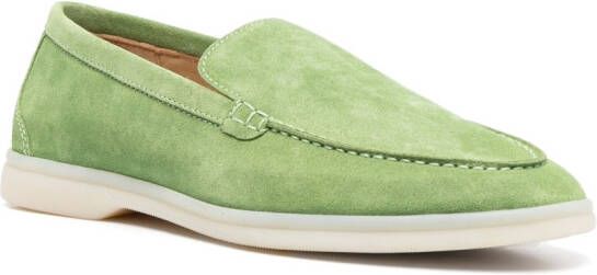 Scarosso Suède loafers Groen