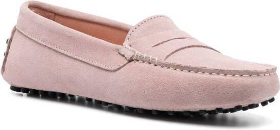 Scarosso Suède loafers Roze