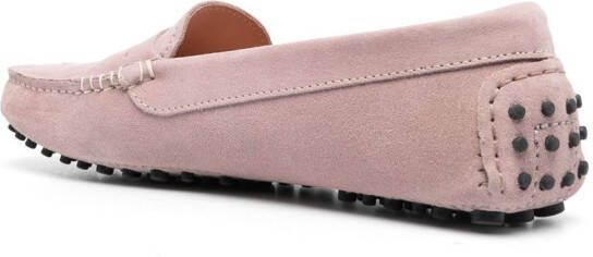 Scarosso Suède loafers Roze