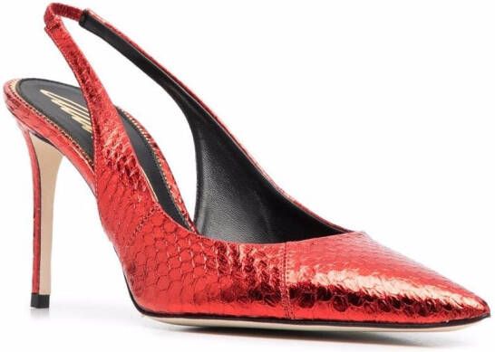 Scarosso Sutton elaphe pumps Rood