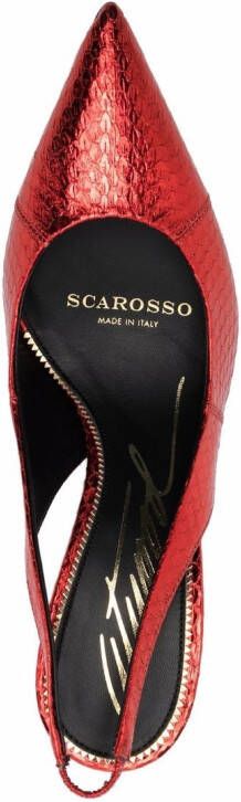 Scarosso Sutton elaphe pumps Rood