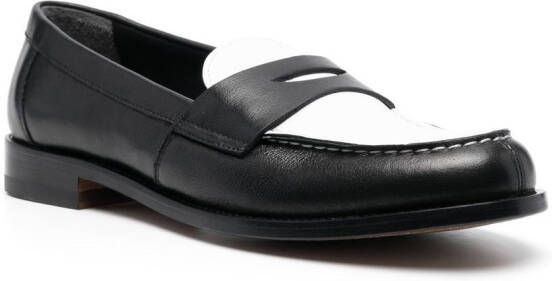 Scarosso Tweekleurige loafers Zwart