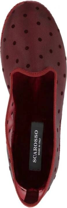 Scarosso Valentina mesh ballerina's Rood