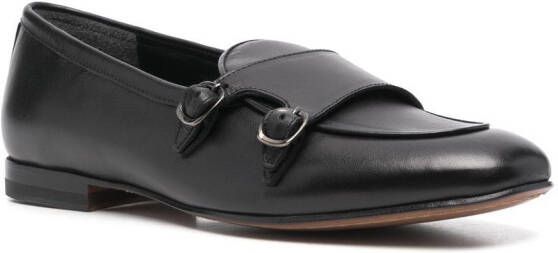 Scarosso Virginia leren loafers Zwart