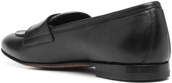 Scarosso Virginia leren loafers Zwart