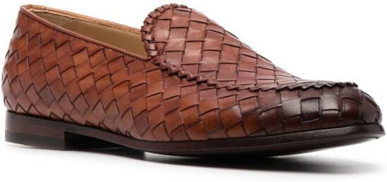 Scarosso Vittorio geweven loafers Bruin