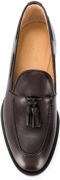 Scarosso William loafers met kwastje Bruin