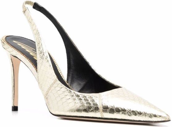 Scarosso x Brian Atwood Sutton slingback pumps Goud