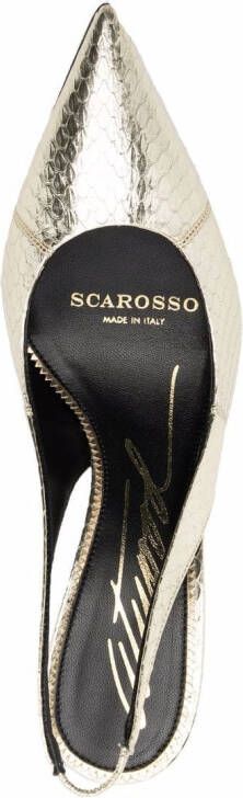 Scarosso x Brian Atwood Sutton slingback pumps Goud