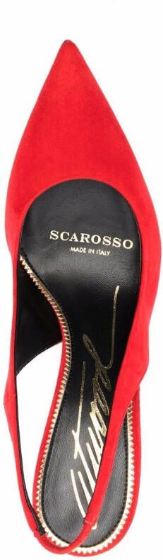 Scarosso x Brian Atwood Sutton slingback pumps Rood