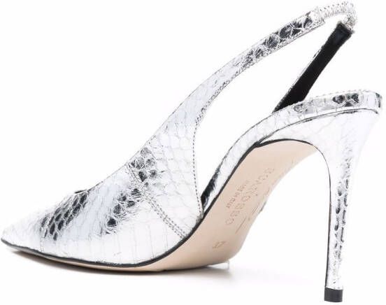 Scarosso x Brian Atwood Sutton slingback pumps Zilver