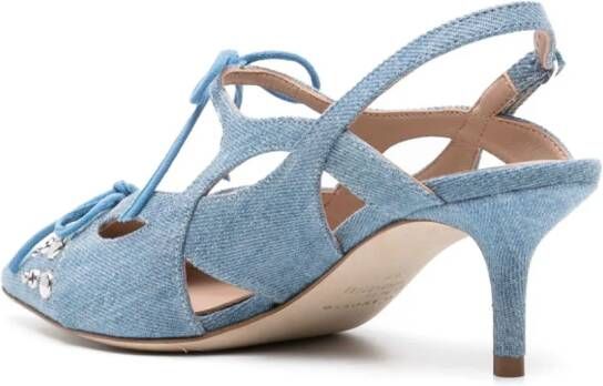 Scarosso x Paula Cademartori Blazing 60 denim pumps Blauw