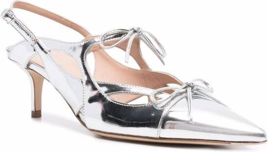 Scarosso x Paula Cademartori Cinderella leren pumps Zilver