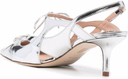 Scarosso x Paula Cademartori Cinderella leren pumps Zilver