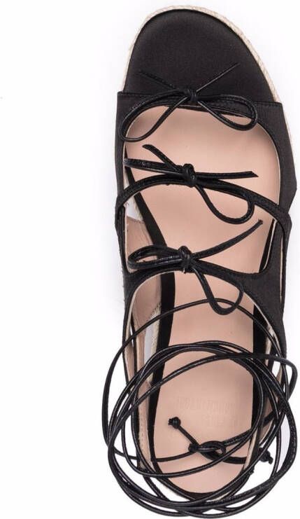 Scarosso x Paula Cademartori leren sandalen Zwart