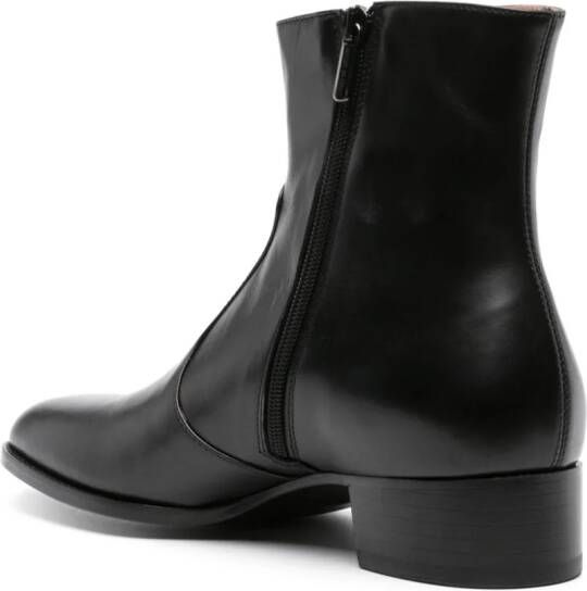Scarosso x Warren Alfie Baker leren laarzen Zwart
