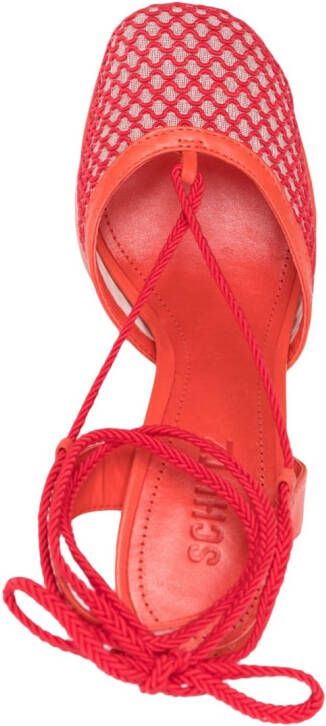 Schutz Leren sandalen Rood