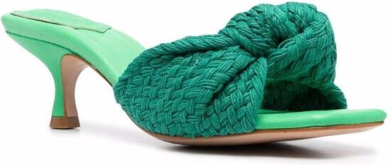 Schutz Sandalen met vierkante neus Groen