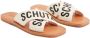 Schutz Slippers met logoprint Beige - Thumbnail 2