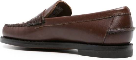 Sebago Dandette loafers met studs Bruin