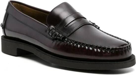 Sebago Leren penny loafers Bruin
