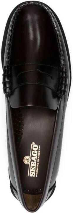 Sebago Leren penny loafers Bruin