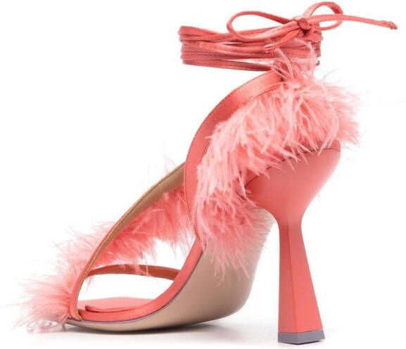 Manolo Blahnik Leren sandalen Roze