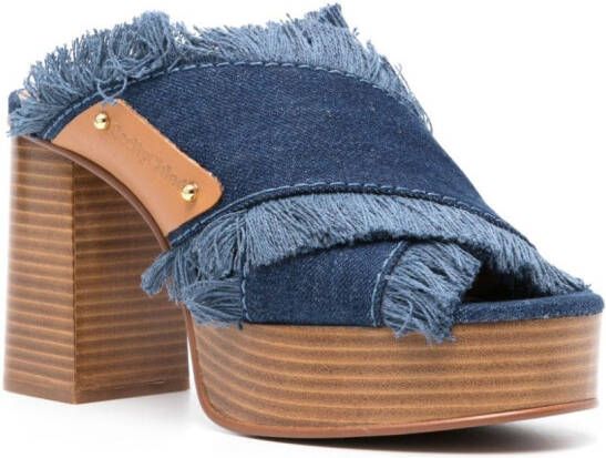 See by Chloé 100mm denim muiltjes Blauw