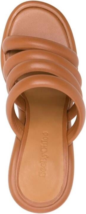 See by Chloé Leren sandalen Bruin