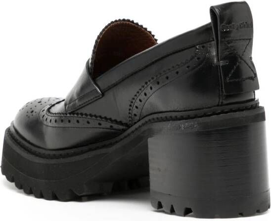 See by Chloé Aryel loafers met logo-bedel Zwart