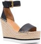 See by Chloé espadrille wedge sandals Zwart - Thumbnail 4