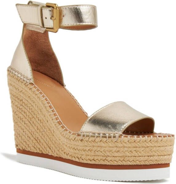 See by Chloé Glyn espadrille sleehakken Goud