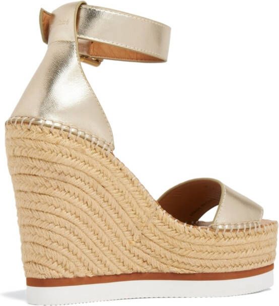 See by Chloé Glyn espadrille sleehakken Goud