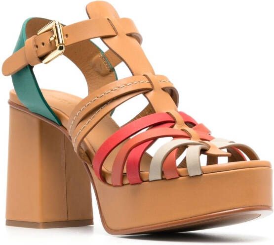 See by Chloé Leren sandalen Beige