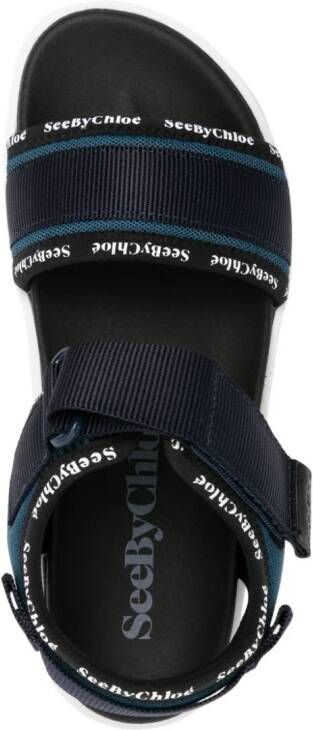 See by Chloé Pipper sandalen met plateauzool Blauw