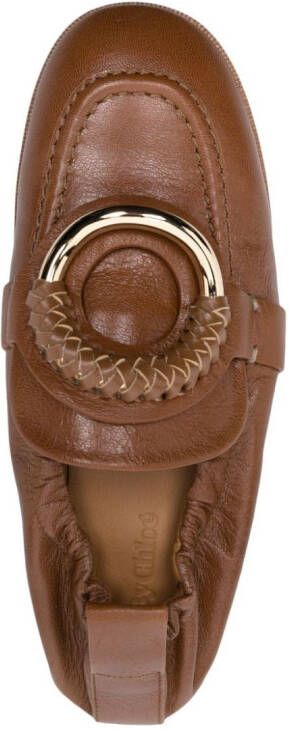 See by Chloé Leren loafers Bruin