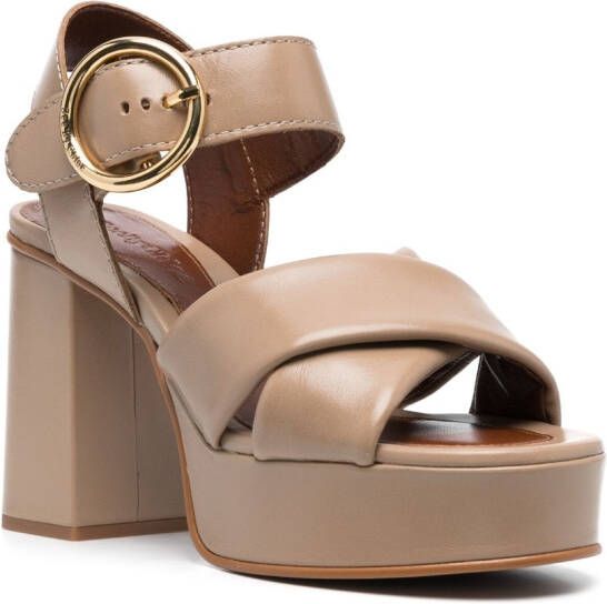 See by Chloé Sandalen met plateauzool Beige