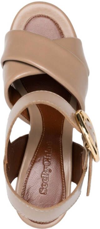 See by Chloé Sandalen met plateauzool Beige