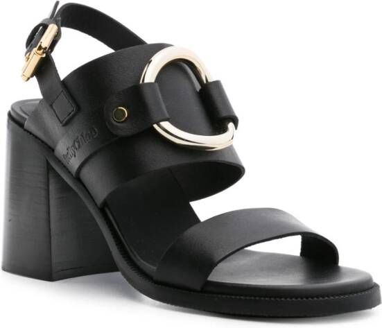 See by Chloé Leren slingback sandalen Zwart