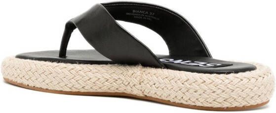 Senso Bianca sandalen met gevlochten zool Zwart