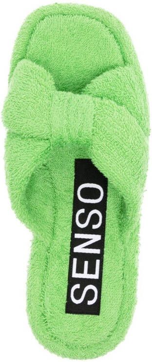 Senso Bubbles sandalen met badstof-effect Groen