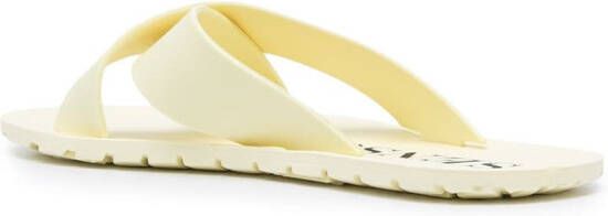 Senso Franky slippers met gekruiste bandjes Geel
