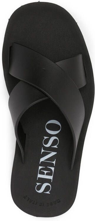 Senso Franky slippers met gekruiste bandjes Zwart