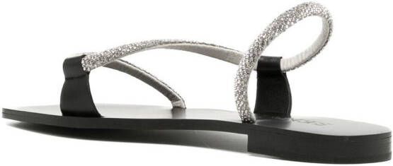 Senso Gaia II sandalen verfraaid met kristal Zilver